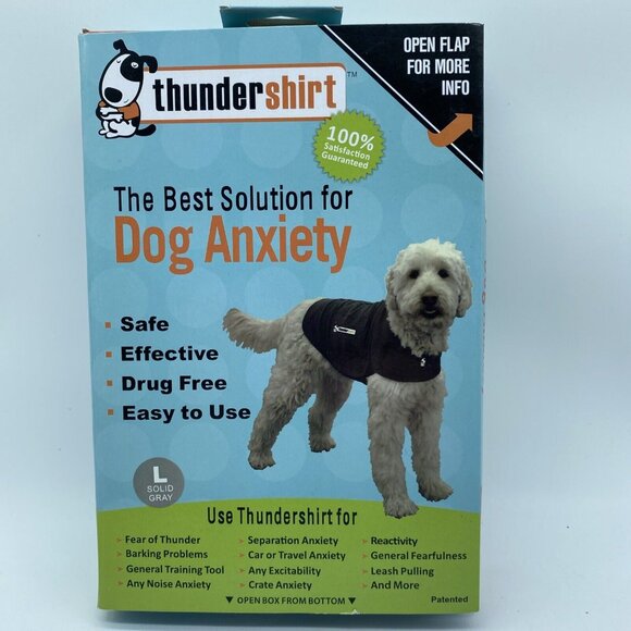Thundershirt Classic Dog Anxiety Jacket Harness Heather Gray Training Size Large - Picture 2 of 14